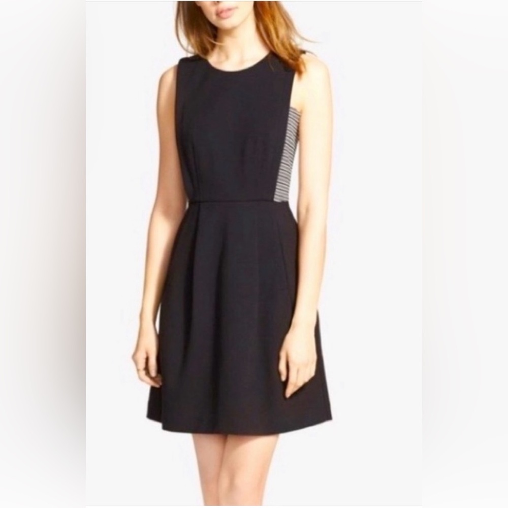 Madewell Sleeveless Aboard Knit A-line Mini Dress Striped Side Insets